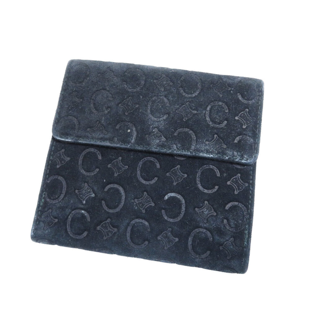 Celine Leather Bifold Suede Wallet Macadam
